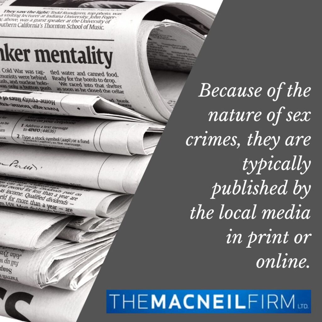 Criminal Defense Bolingbrook IL | Are Sex Crimes Made Public in Illinois? | The MacNeil Firm | Criminal Defense Near Me